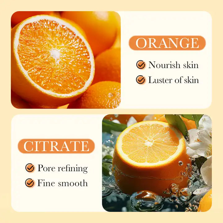 Organic Orange Vitamin C Scrub Shower Gel Cleansing Moisturizing  shower Gel