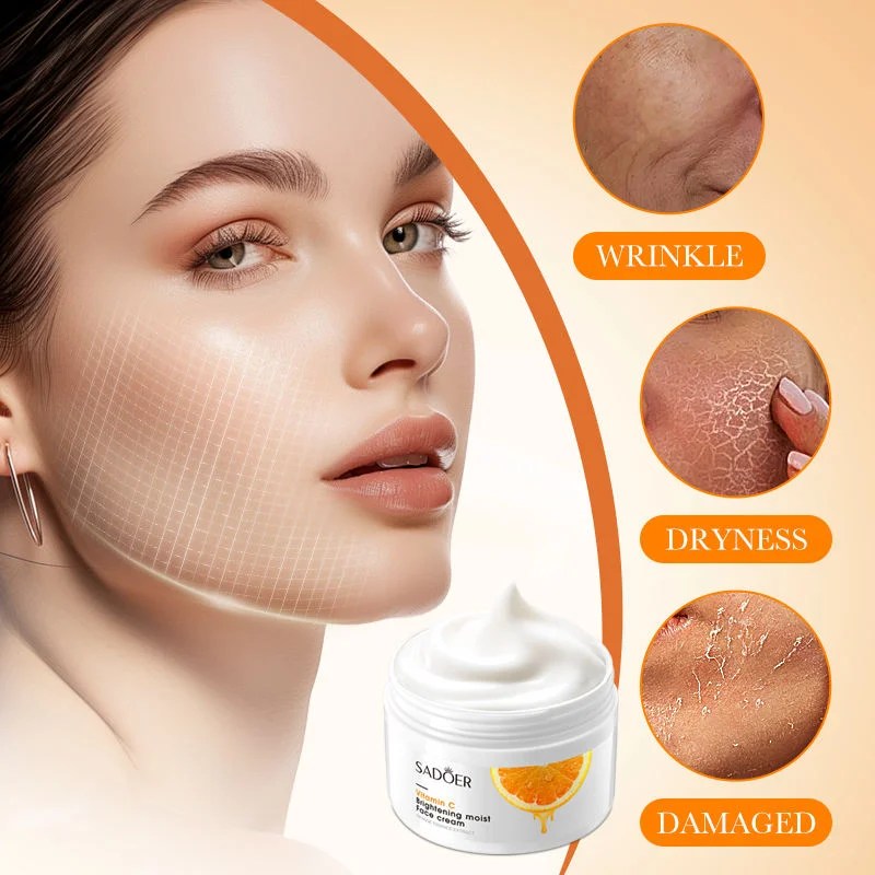 Vitamin C Bright White Creams Coconut Oil Himalayan Pink Salt Nourish Moisturizing Anti-Aging Wrinkle Face Cream