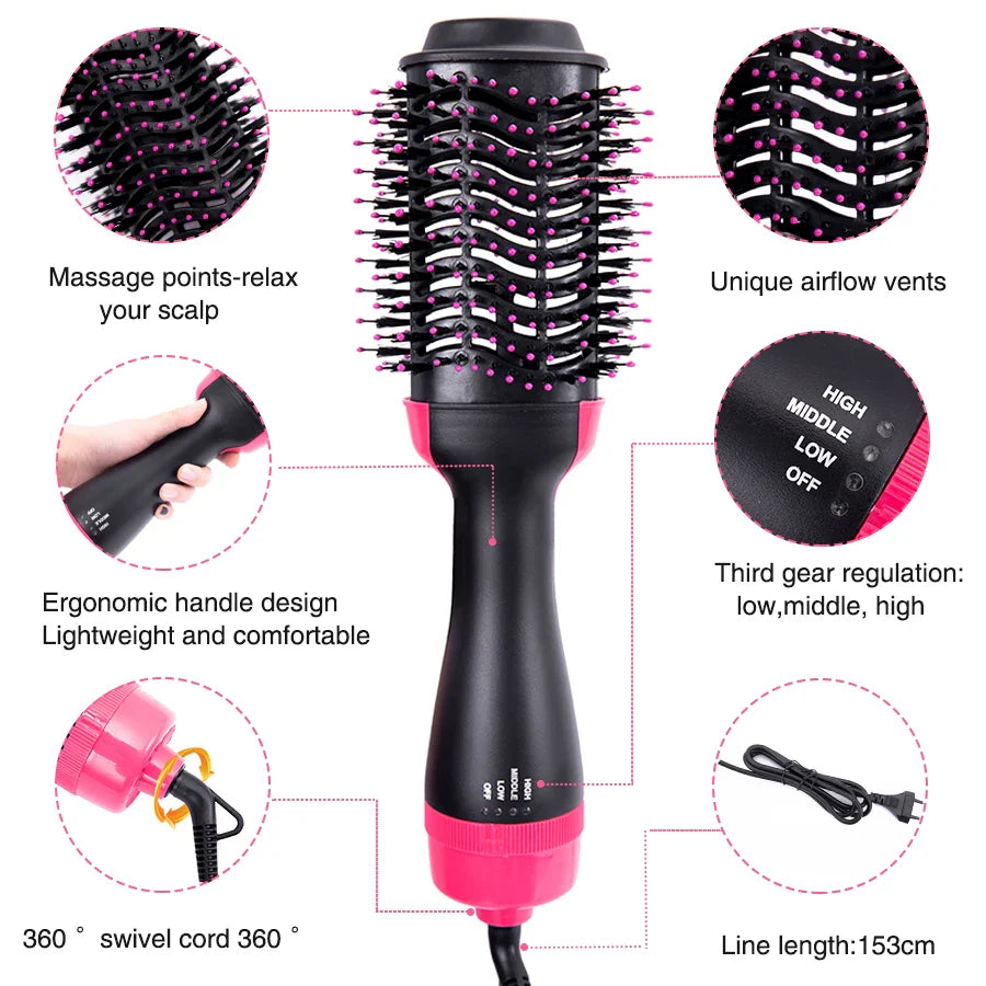 3 in 1 Hot Hair Dryer Brush (Original Import)