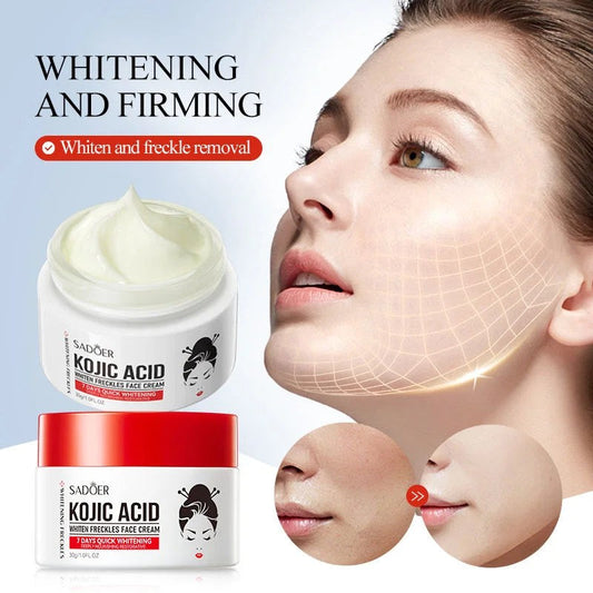 Organic Kojic Acid Freckle Remover Skin Repair Lotion Moisturize Whitening Face Cream For Dark Black Skin