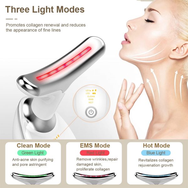 Face Neck Lifting And Tightening Massager Anti-Aging Device, Wrinkle And Double Chin Remover Beauty Device