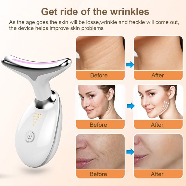 Face Neck Lifting And Tightening Massager Anti-Aging Device, Wrinkle And Double Chin Remover Beauty Device